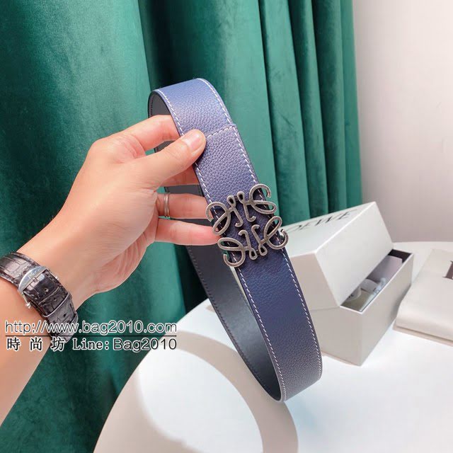 LOEWE經典男士皮帶 羅意威Anagram圖案帶扣小牛皮腰帶  jjp1277